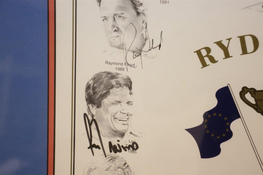 Multi-Signed 1995 Ryder Cup Captains Print by Snead, Palmer, Nicklaus, Nelson, & others JSA ALOA
