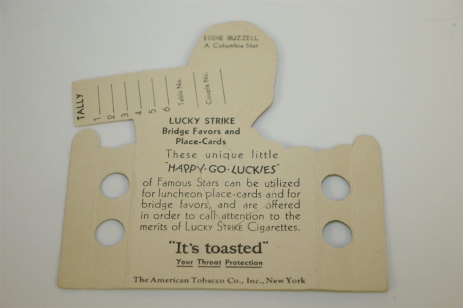 Vintage Lucky Strike Eddie Buzzell Cigarette Holder Advertisement