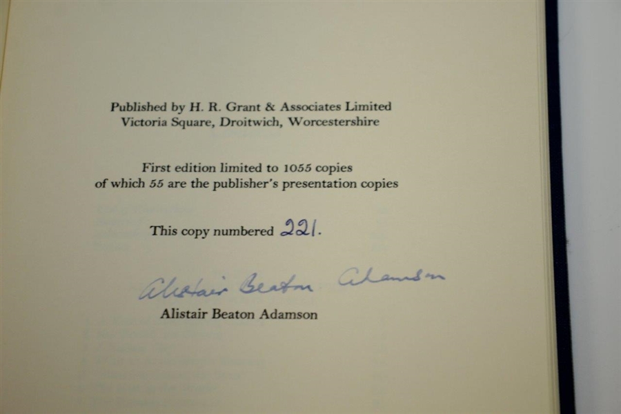 Ltd Ed 'Allan Robertson His Life and Times' 1985 Book by Alistair B. Adamson #221/1055
