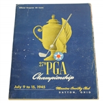 1945 PGA Championship at Moraine CC Program - Byron Nelson Winner