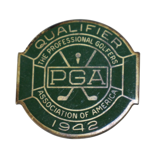 1942 PGA Championship at Seaview CC Contestant Badge - Sam Snead Winner - Rod Munday Collection
