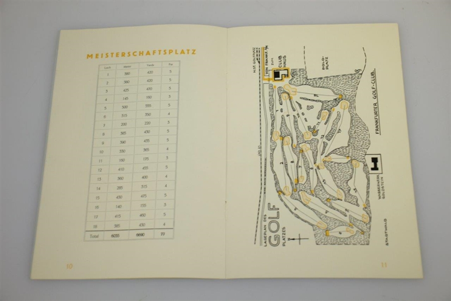 Frankfurter Golf Club Program/Booklet - The Rod Munday Collection