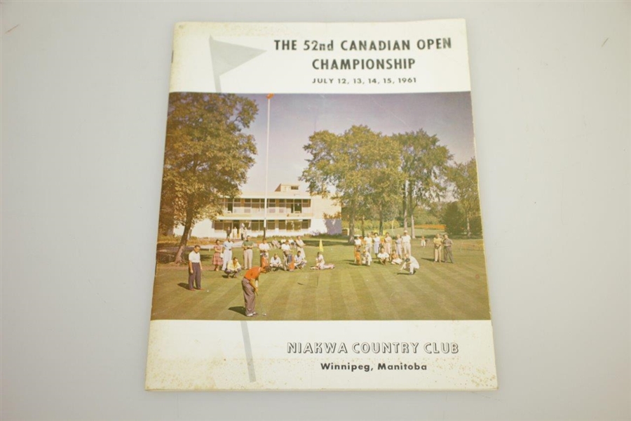 1961 Canadian Open Championship at Niakwa CC Program & Series Ticket - Rod Munday Collection