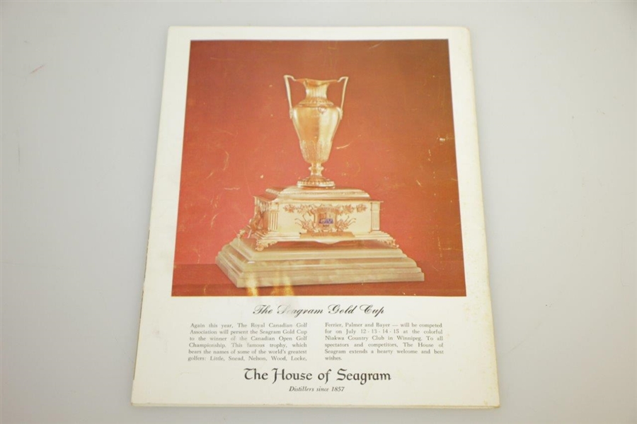 1961 Canadian Open Championship at Niakwa CC Program & Series Ticket - Rod Munday Collection