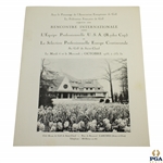 1953 French Post-Ryder Cup Exhibition Program - Golf de St. Cloud