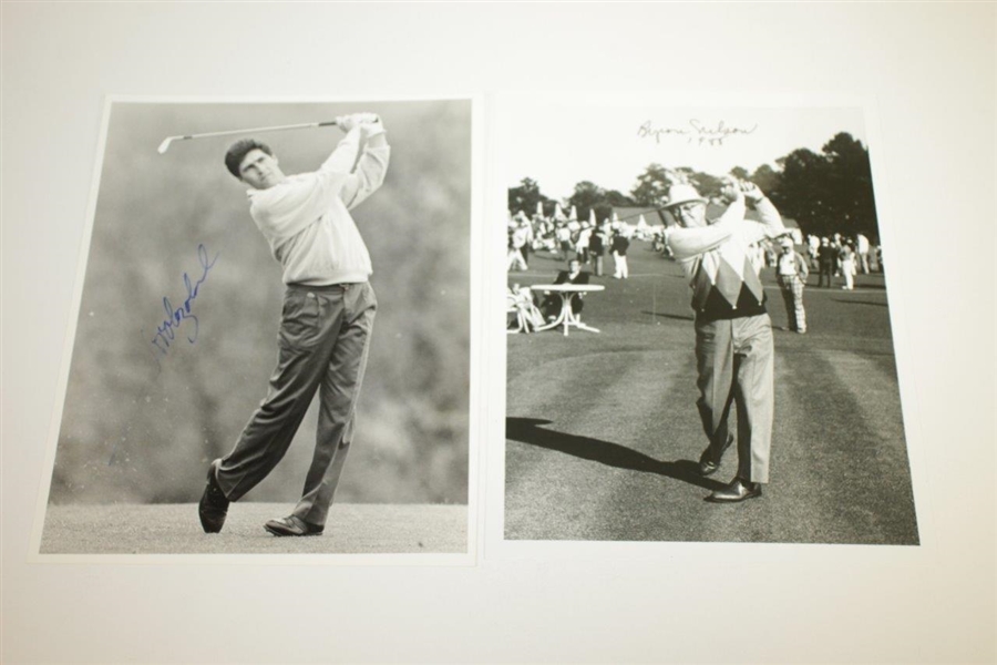 Byron Nelson & Ten other Masters Champs Signed 8x10 Photos JSA ALOA
