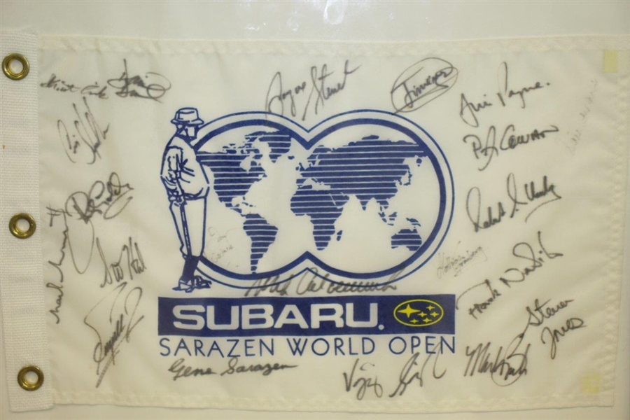 Multi-Signed Sarazen World Open Flag Inc. Sarazen, Stewart, & others JSA ALOA