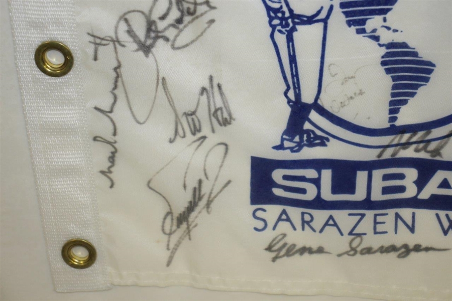 Multi-Signed Sarazen World Open Flag Inc. Sarazen, Stewart, & others JSA ALOA