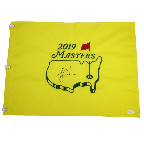 Tiger Woods Signed 2019 Masters Embroidered Flag FULL JSA #Z91366