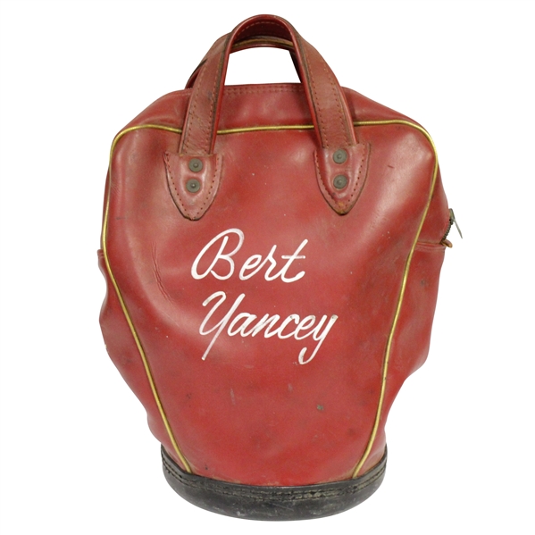 Vintage Spalding Bert Yancey Red Shag Bag with White Lettering
