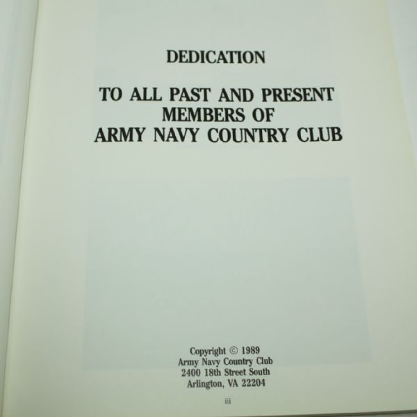1989 Army-Navy Country Club 75 Years Book