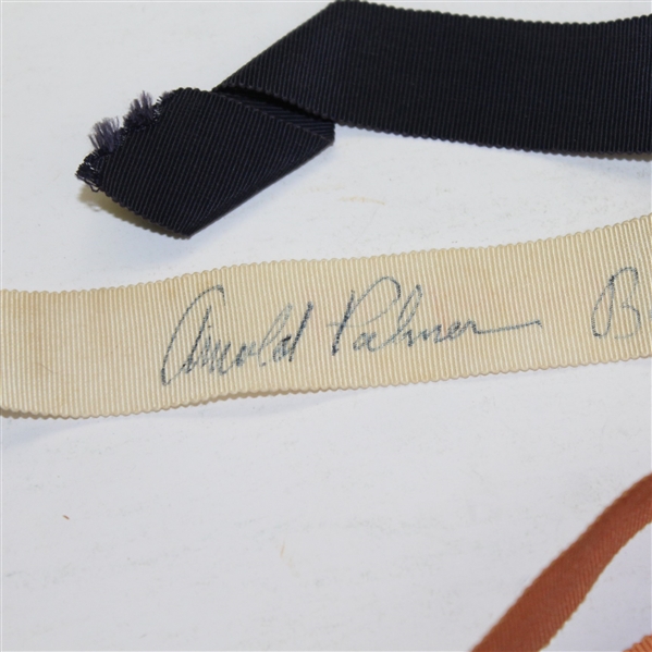 Vintage Tan Braided/Woven Straw Hat with Ribbons Signed by Nicklaus, Palmer, and others JSA ALOA