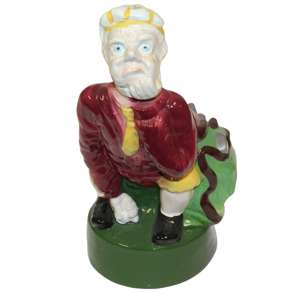Classic Duffer Porcelain Thinking Golfer Man on the Course Decanter