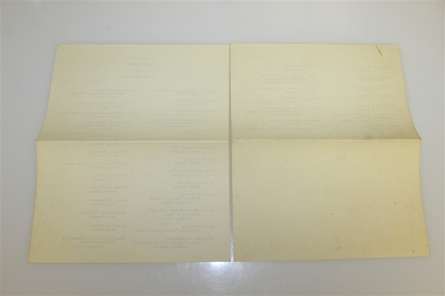 1925 Yorktown Country Club Foreign Members List & Duke of York Member Content Letter