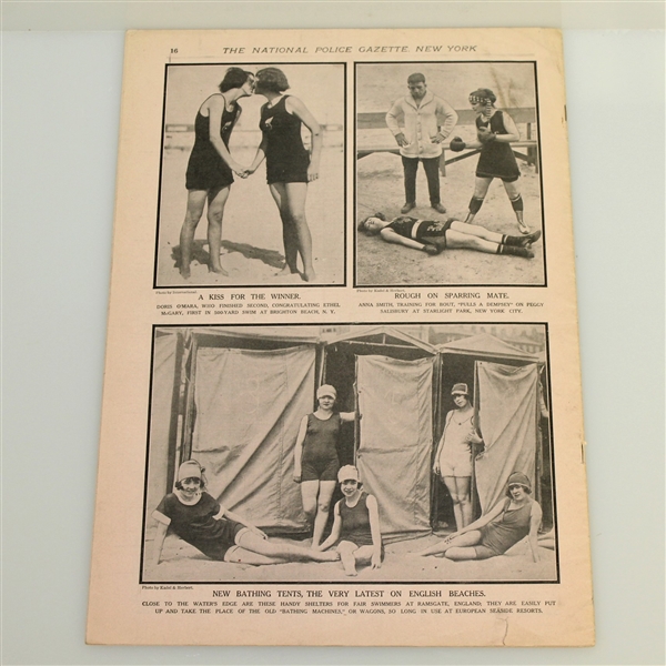 Four Vintage 1920's Police Gazette Illustrated Sports Journals - Walter Hagen Content