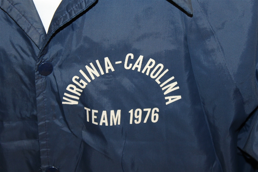 Bill Campbell's Virginia-Carolina Team 1976 Blue Rain Jacket