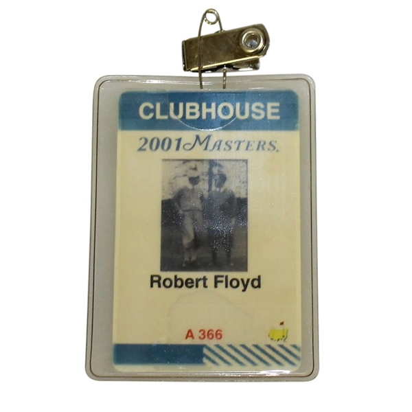 Robert Floyd's 2001 Masters Tournament Clubhouse Badge - Tiger Woods 2nd Masters Win
