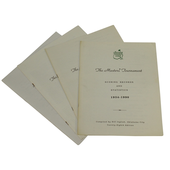 1991, 1992, 1993, & 1996 Masters Tournament Scoring Records & Statistics Booklets Compiled by Bill Inglish