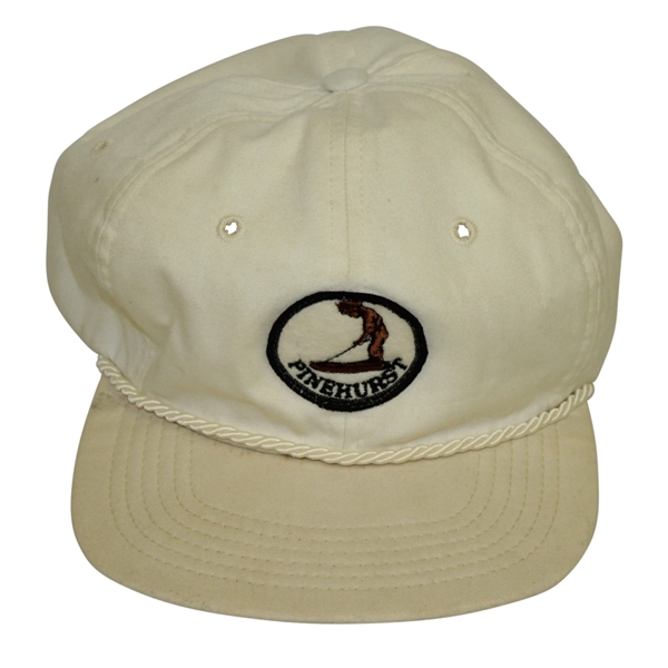 Vintage Pinehurst Country Club White Rope Hat - Putter Boy Logo
