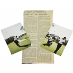 Tiger Woods Amateur Photos Feat. Fluff & Frank w/ 1994 US Amateur Newspaper Clipping