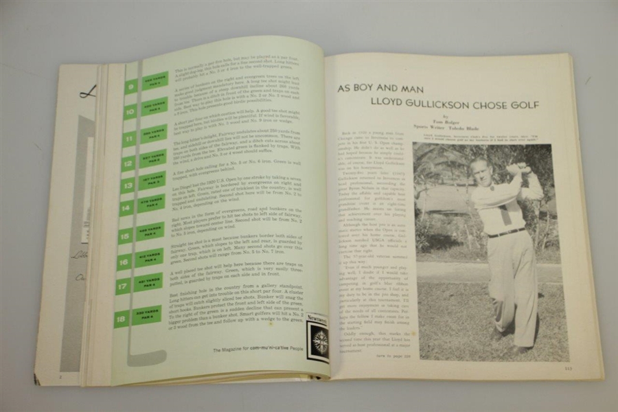 1957 US Open at Inverness Club Program - Dick Mayer Winner