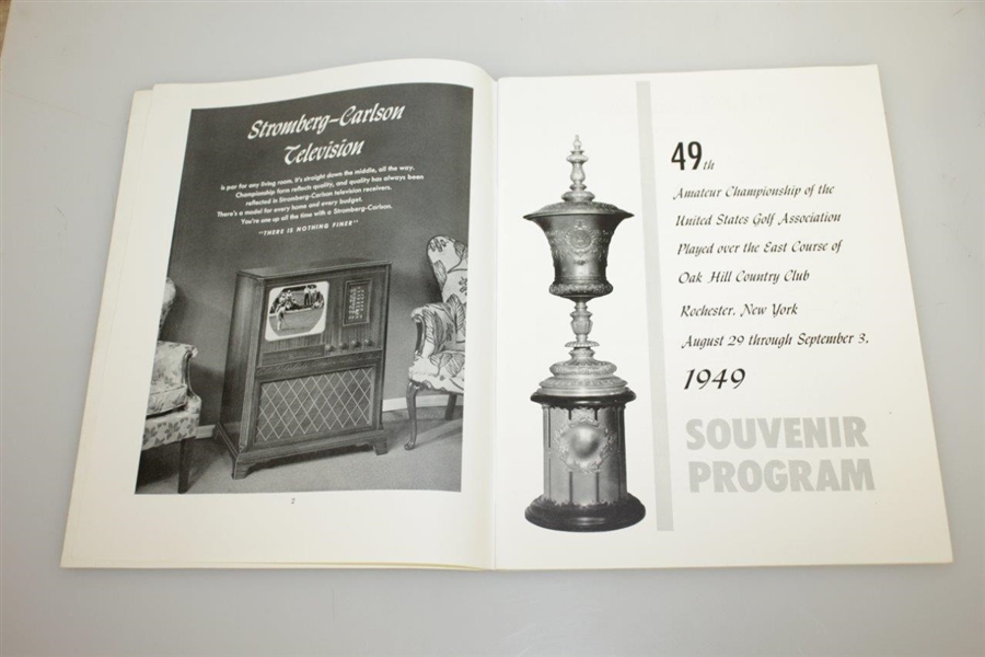 1949 US Amateur Championship at Oak Hill CC Program - Charles Coe Winner