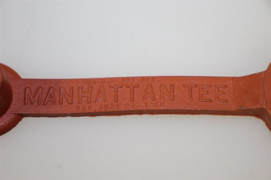 Vintage Red Rubber Manhattan Tee - Pat. June 29, 1915 - Lee Pro Hite - Crist Collection