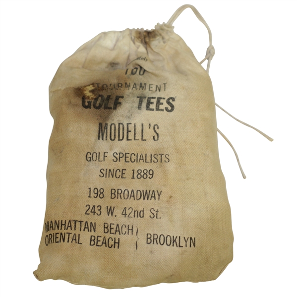 Vintage Modell's 100 Tournament Tees Canvas Bag with Tees - Since 1889 - Crist Collection