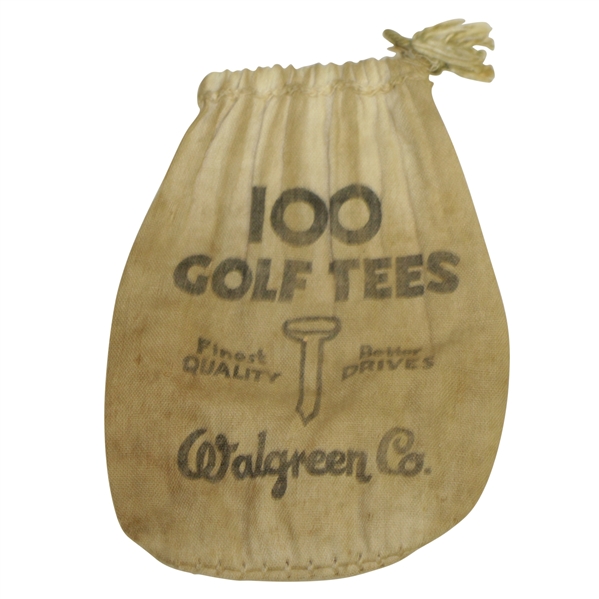 Vintage Walgreen Co. 100 Golf Tees Canvas Tee Bag - Crist Collection