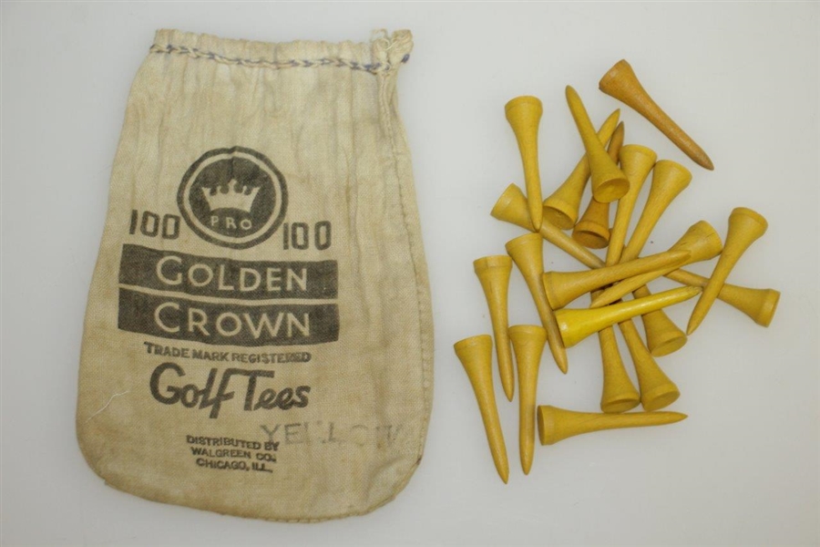 Vintage Pro Golden Crown Walgreen Co. Canvas Tee Bag with Tees - Crist Collection