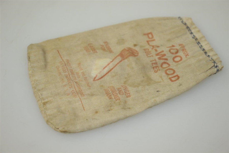 Vintage 100 Pla-Wood Golf Tees Canvas Tee Bag with Tee - Cleveland - Crist Collection