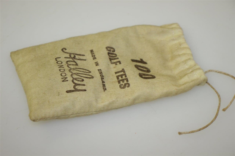 Vintage 100 Golf Tees - Halley London Canvas Tee Bag with Tees - Crist Collection
