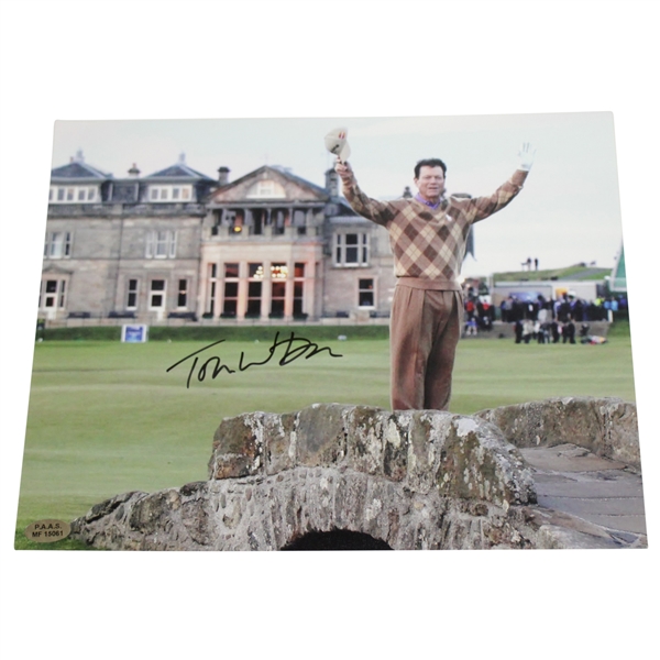 Tom Watson Signed Swilcan Bridge at The Old Course St. Andrews Photo JSA ALOA