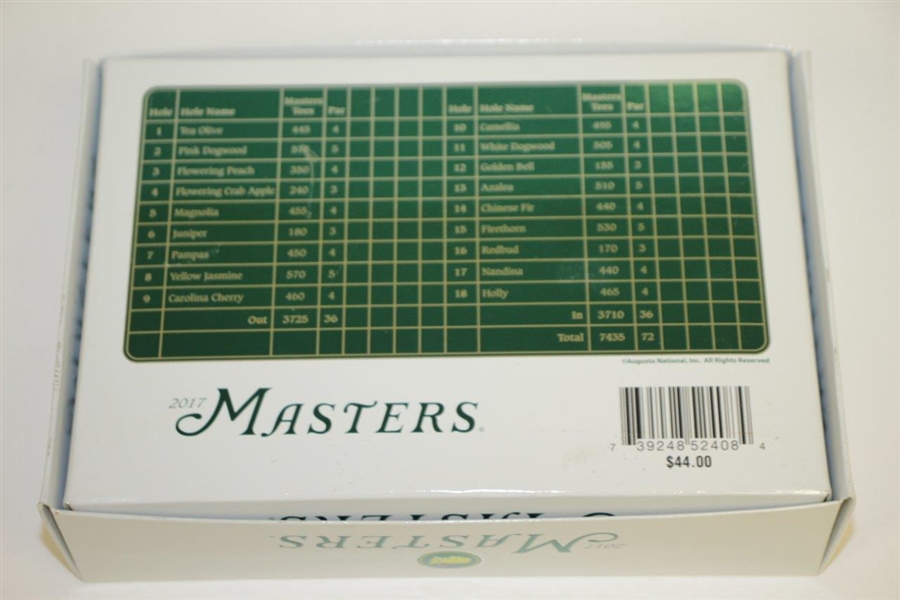 2017 Masters Tournament Dozen Titleist Unsed Logo Golf Balls in Original Box/Sleeves