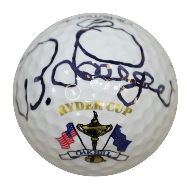 Bernhard Langer Perfectly Signed Ryder Cup at Oak Hill Logo Golf Ball JSA ALOA