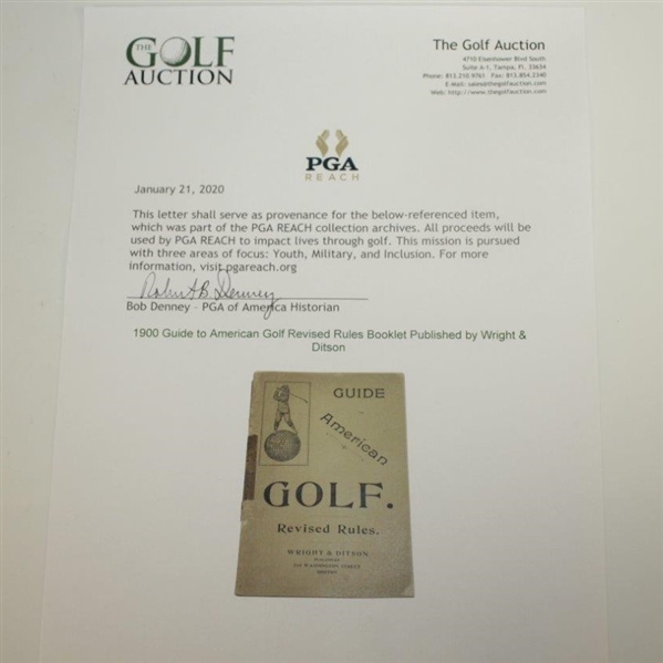 1900 Guide to American Golf Revised Rules Booklet Published by Wright & Ditson