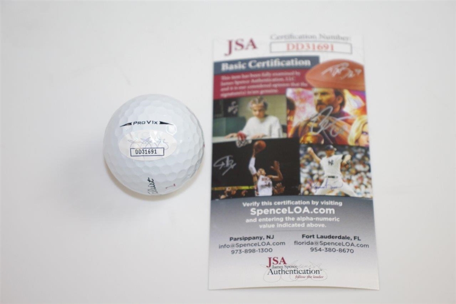 Jim Furyk Signed 58 Titleist Pro-V1x Logo Golf Ball JSA #DD31691