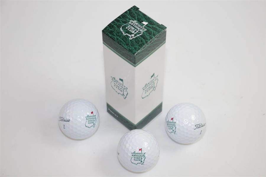 Full Dozen Unused Augusta National Golf Club Logo Pro-V1 Golf Balls in Original Sleeves & Box