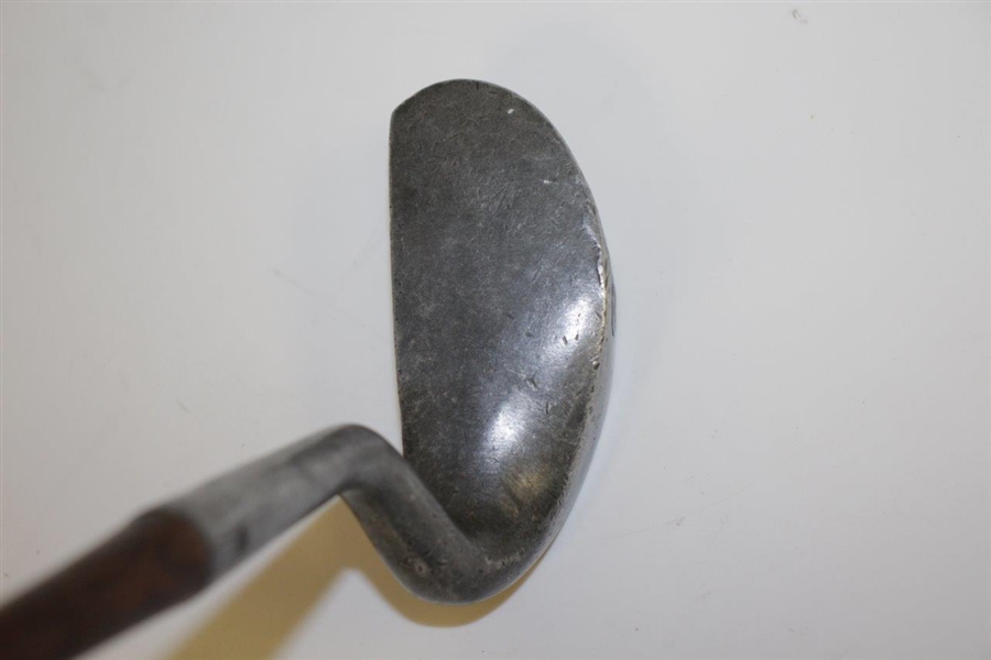 Low & Hughes Golf Shop Dot Faced Mallet Goose Neck Putter with Leather Grip