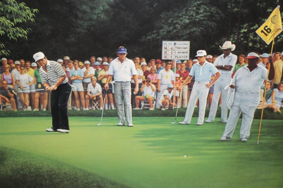 Lee Trevino Signed Official 1984 PGA Championship Lithograph Turning Point AP 63/90 JSA ALOA