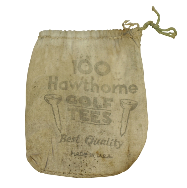 Vintage 100 Hawthorne Golf Tees Canvas Tee Bag with Tee - Crist Collection