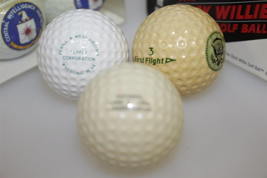 Unusual Logo Golf Balls Including Government & Presidential Seals