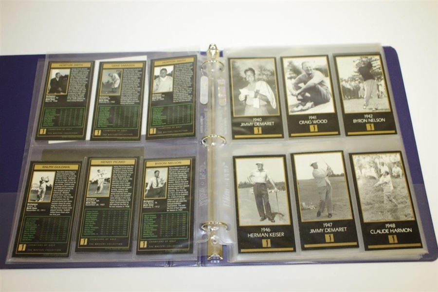 Masters Collection Champions of Golf Card Set from Grand Slam Ventures 1934-1998