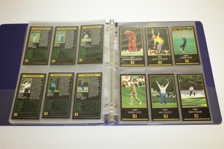 Masters Collection Champions of Golf Card Set from Grand Slam Ventures 1934-1998