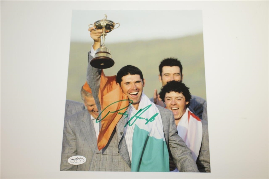 2010 Ryder Cup at Celtic Manor Harrington, Montgomerie & McDowell Signed 8x10's JSA #EE98952