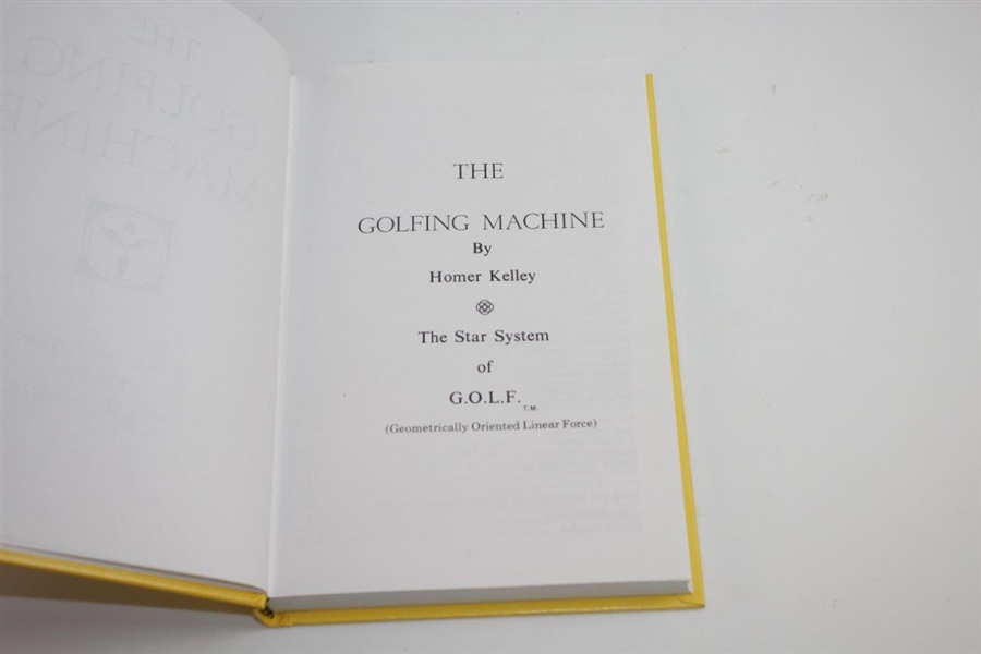 'The Golfing Machine - Geometric Golf' Book by Sally Kelley with Letter - Both Signed