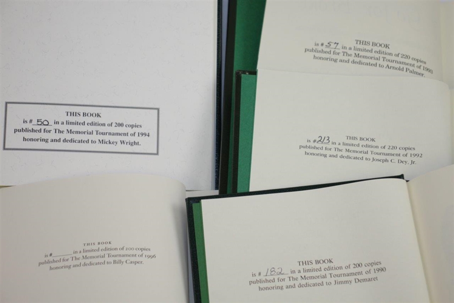 1990, 1992-1995 Ltd Ed Memorial Honoring Books - Demaret, Dey, Palmer, Wright & Casper