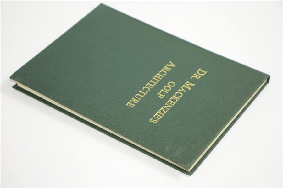 'Dr. Mackenzie's Golf Architecture' Ltd Ed 109/700 Book Reprinted by Grant Books