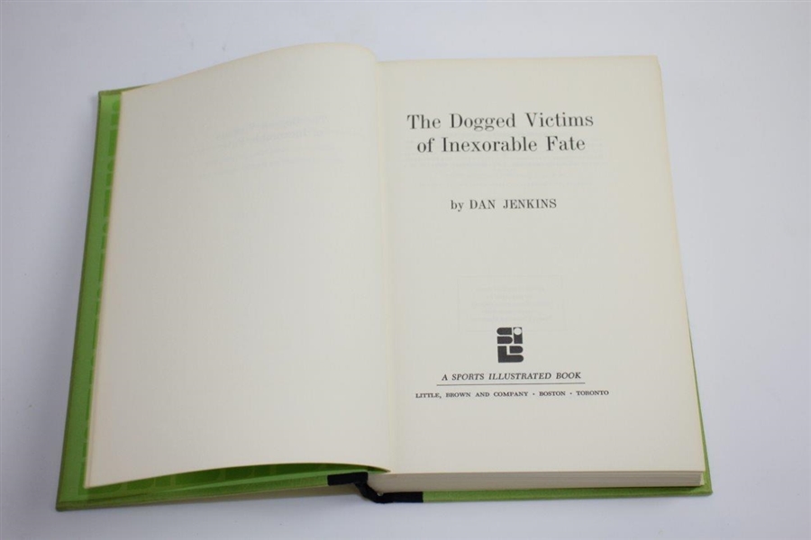 1970 'The Dogged Victims of Inexorable Fate' by Dan Jenkins & Inscribed to Price