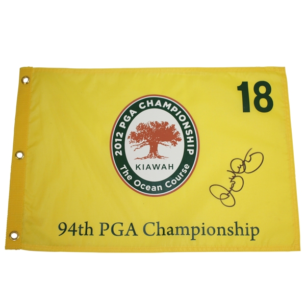 Rory McIlroy Signed 2012 PGA Championship at Kiawah 'The Ocean Course' Flag JSA ALOA